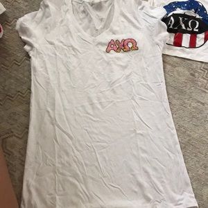 Alpha chi omega donuts for DVA shirt